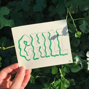 “Chill” neon original drawing